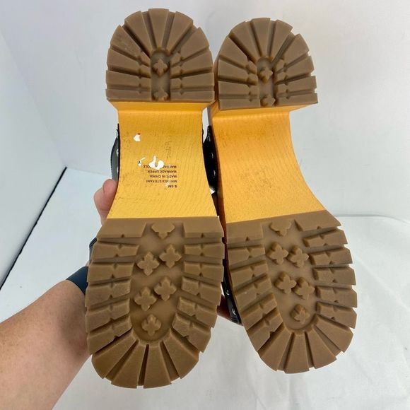 MIA Black and Tan Chunky Heel Sandals - Picture 6 of 11